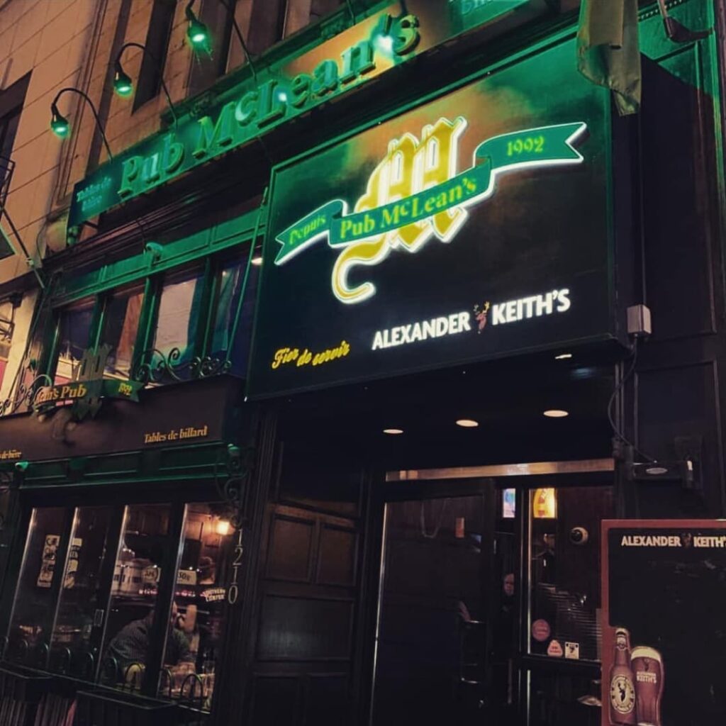 McLean's Pub, pour célébrer la Saint-Patrick au centre-ville de Montréal
