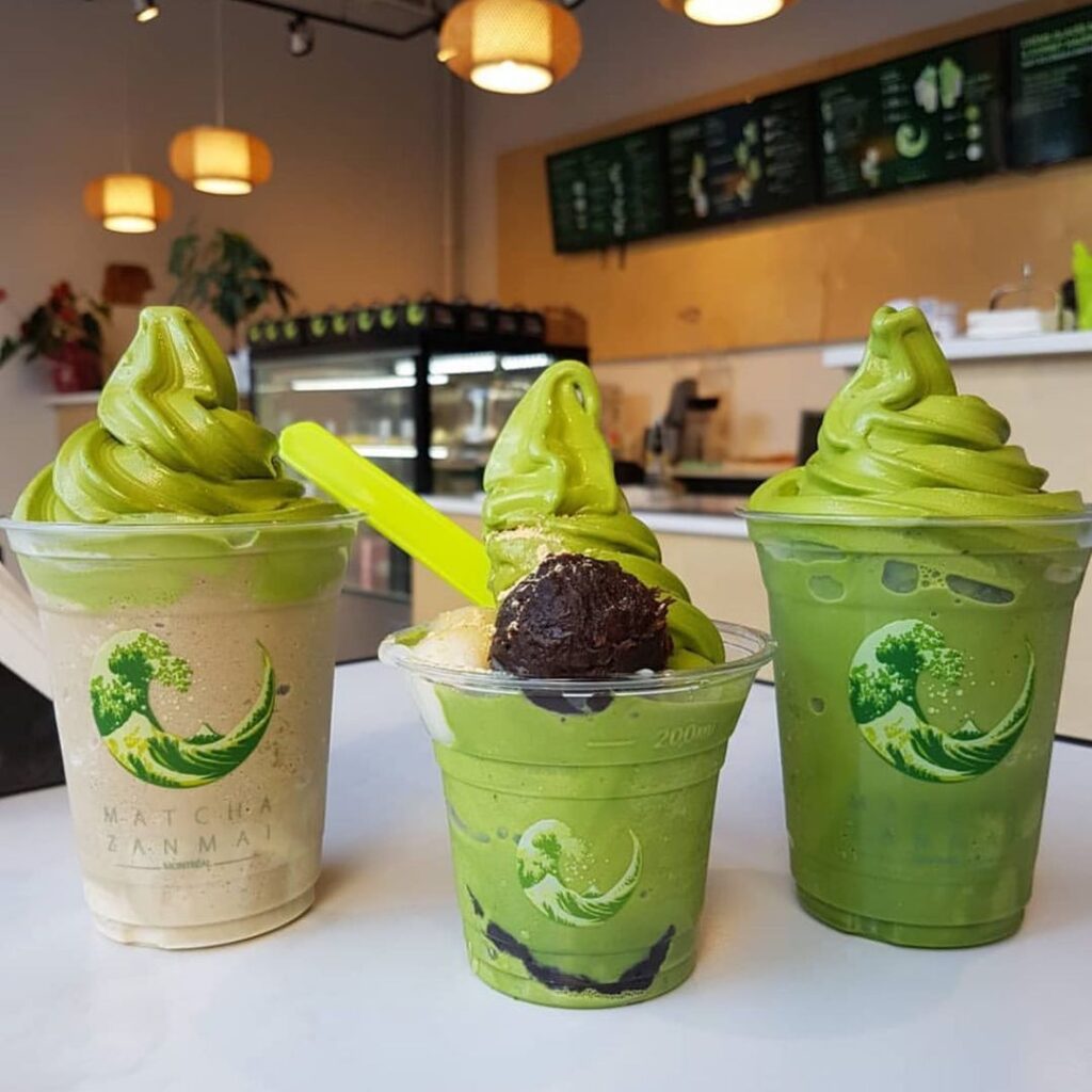 Les crèmes glacées de Matcha Zanmai, au centre-ville de Montréal