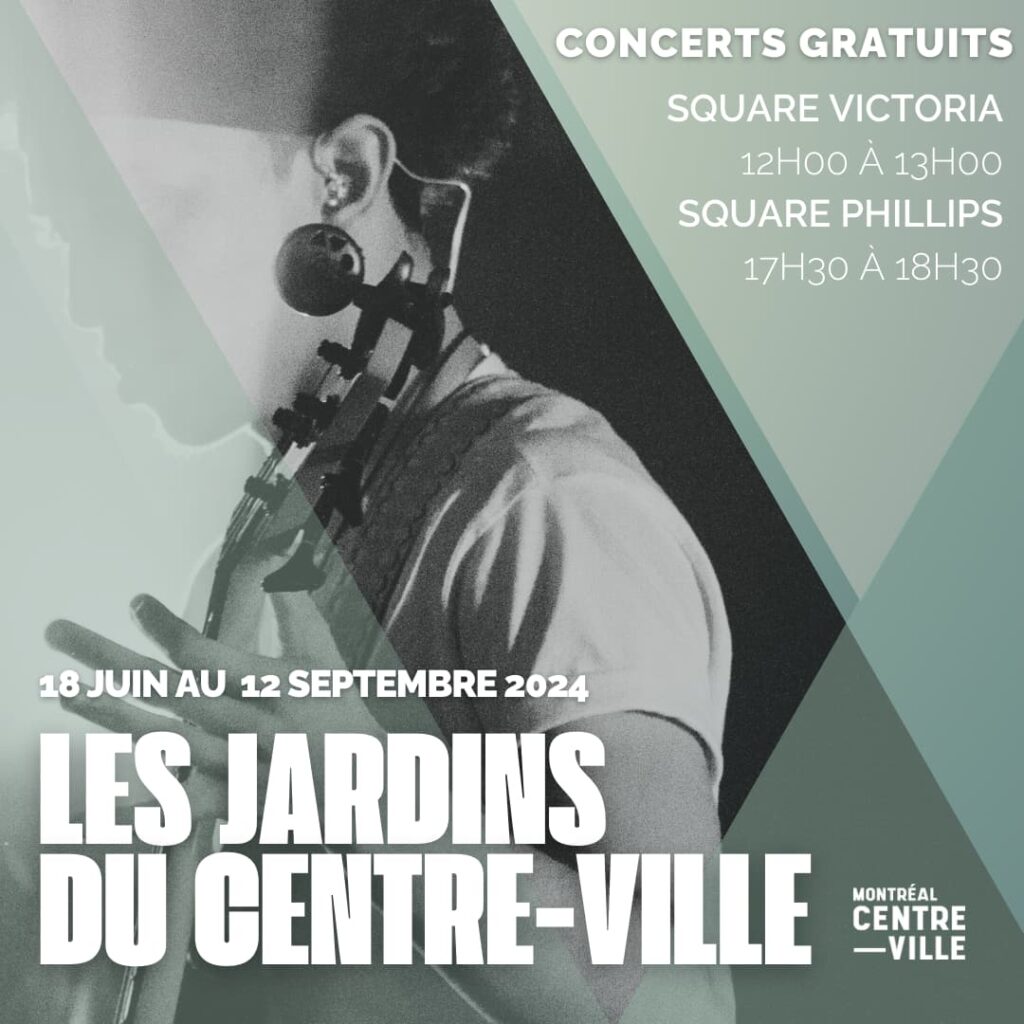 Les conceerts des Jardins du centre-ville, tout cet été