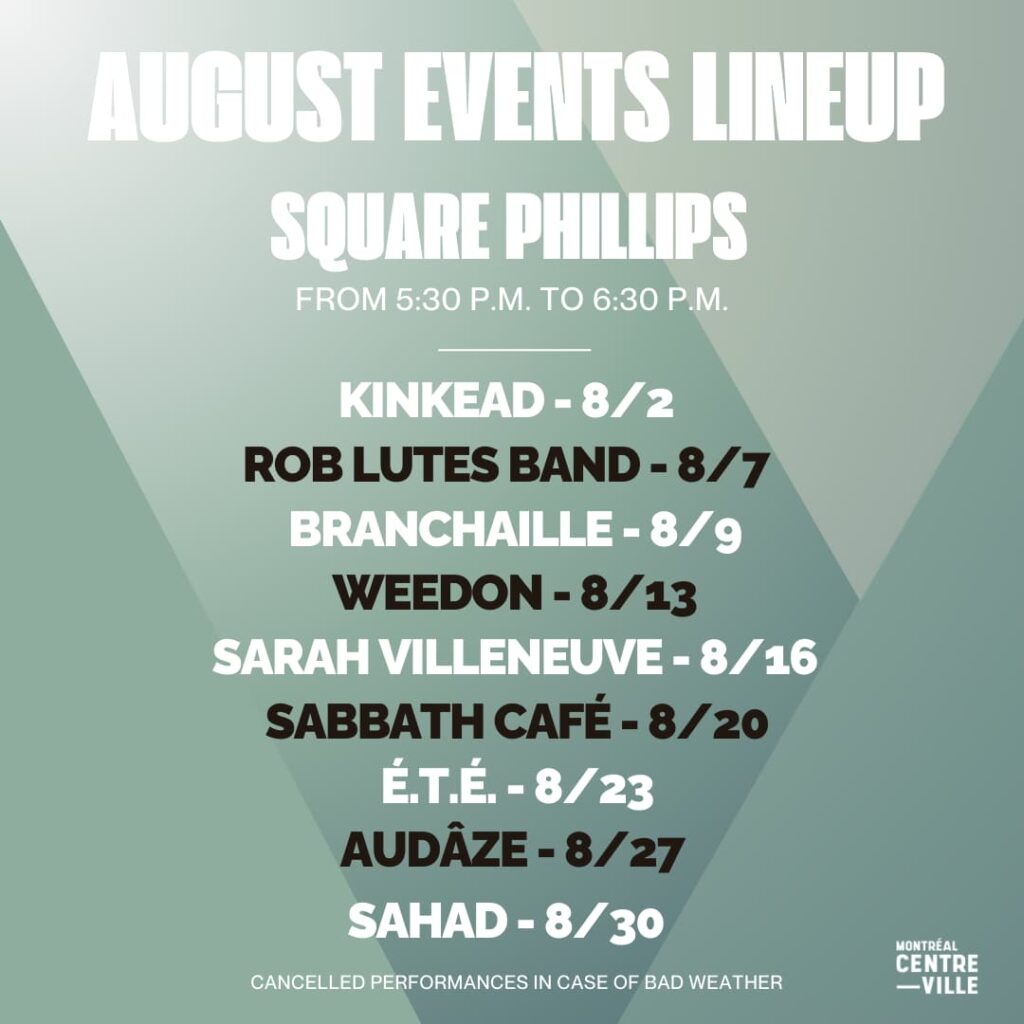 Free concerts at Square Phillips, August lineup