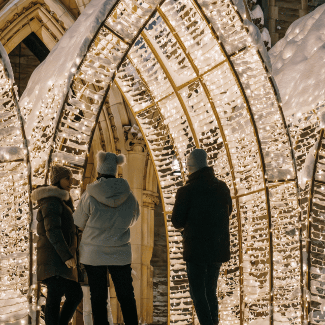 Arches illuminées à la Cathédrale Christ Church