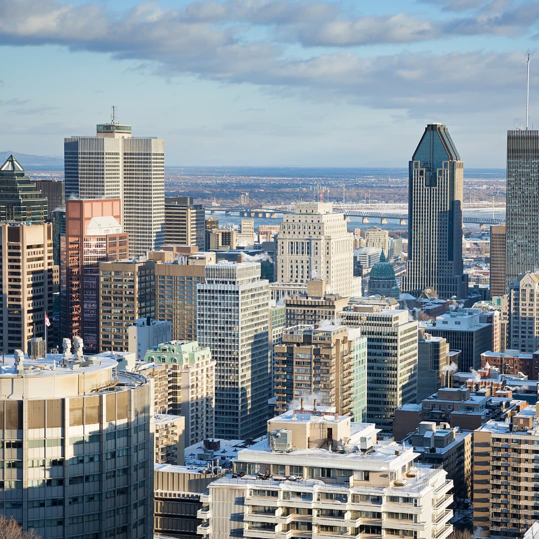 Les travailleurs au centre-ville de Montréal