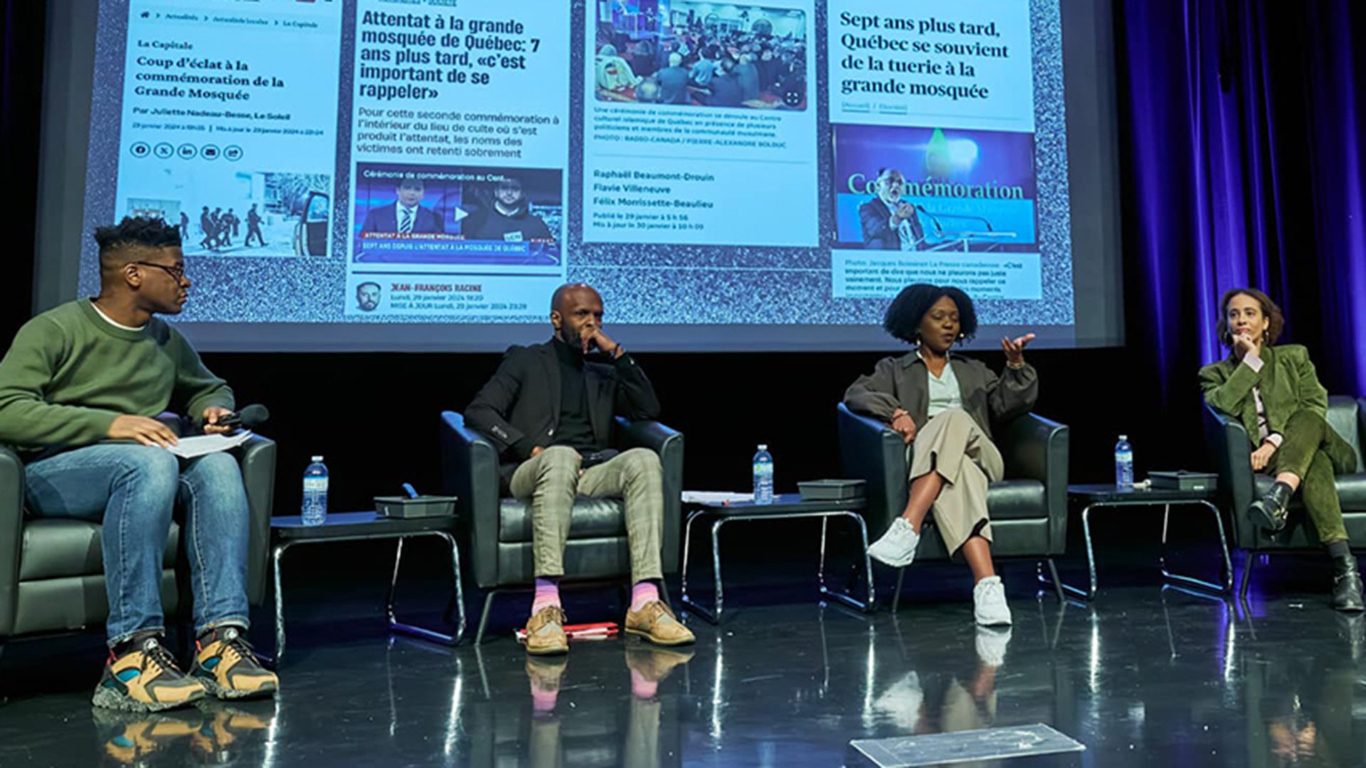 Discussion on current events at the McCord Stewart Museum, featuring panelists analyzing key topics during the Déjà-Vu event.