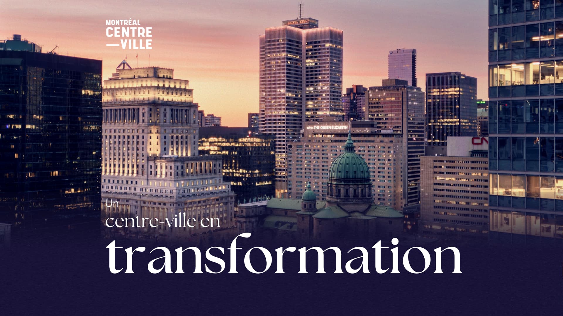 vue aérienne du centre-ville de Montréal