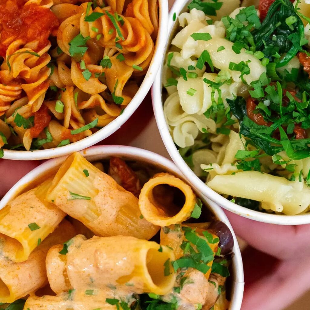 Trois variantes de plats de Lulu's bar à pâtes