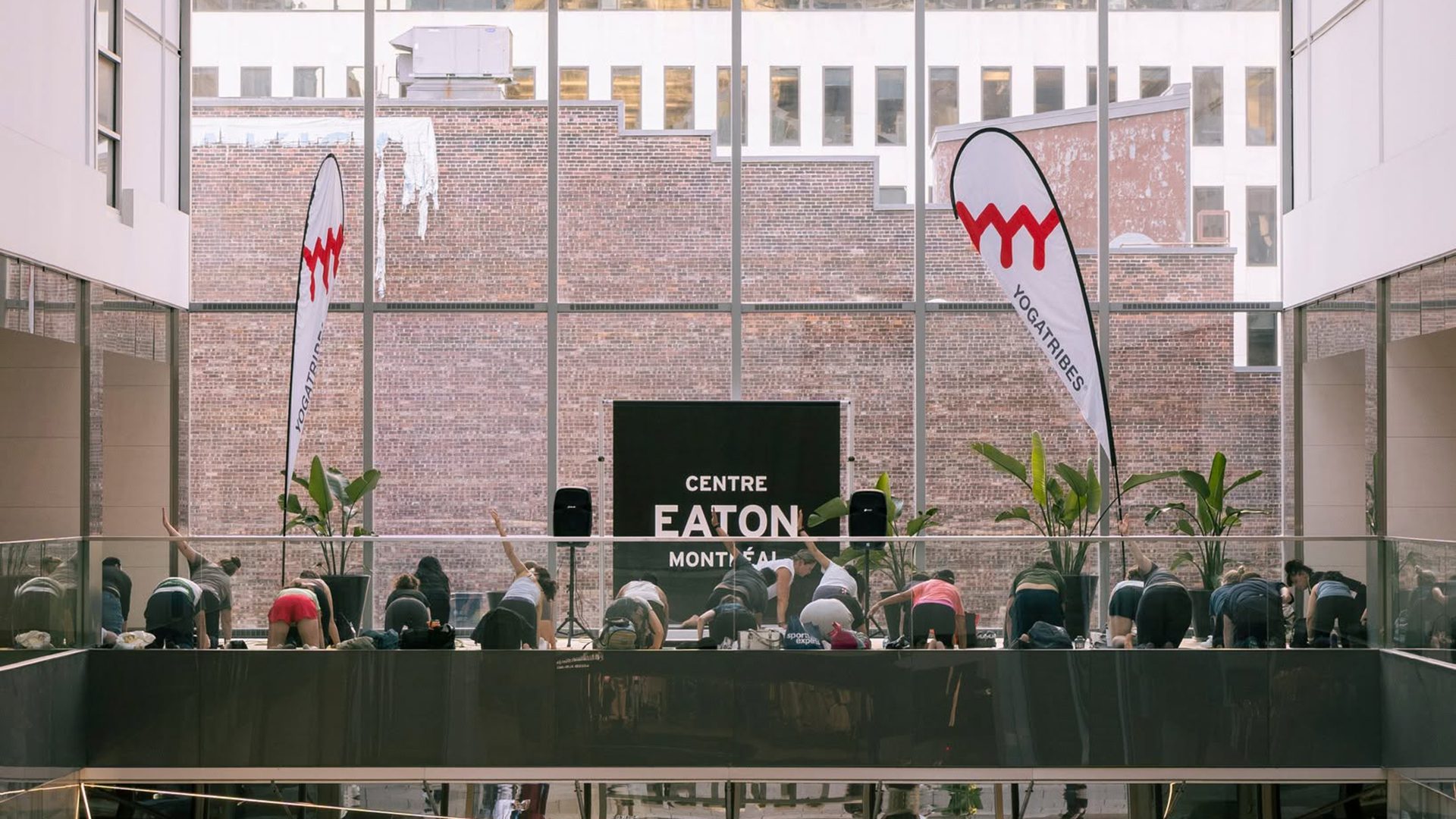 Les cours de yoga gratuits du mardi au Centre Eaton de Montréal